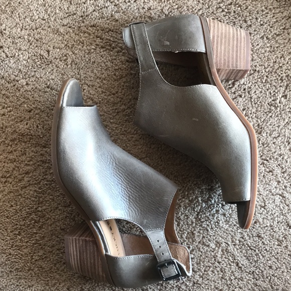 Lucky Brand Barimo Leather Toe Open Bootie Size 7.5 - Picture 6 of 11